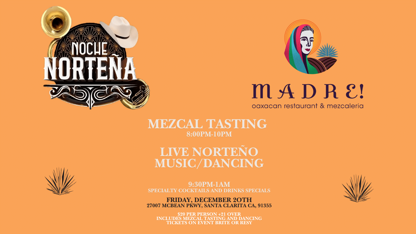 mezcal tasting event flyer, friday december 20th